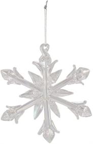 img 1 attached to Kurt Adler 2-Inch Glass Iridescent Snowflake Ornaments, Set of 12