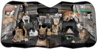 crazy cat lady auto sunshade: car full of cats by archie mcphee - ширма для автомобиля "сумасшедшая кошатница" от archie mcphee: автомобиль, полный котов. логотип