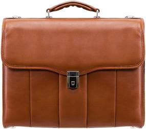 img 1 attached to Executive Laptop Briefcase Leather Brown