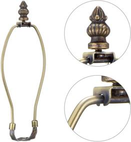img 1 attached to Set of 2 Canomo Antique Brass Lamp finial Cap Knobs, 1-3/8 Inches Small Size for Lamp Shade Decoration