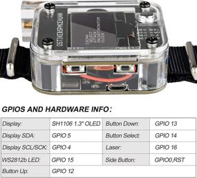 img 3 attached to MakerFocus ESP8266 WiFi Deauther Watch V3 - WIFI Тестовый инструмент с NodeMCU ESP8266, программируемая плата разработки, встроенный аккумулятор на 800 мАч, OLED-дисплей, браслет и корпус для 3D-печати.