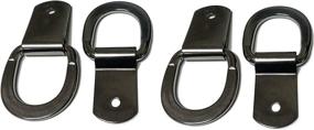 img 3 attached to 🐎 Outfitters Supply Multi-Pack of Flat Saddle Dee Rings with Clips: Polished Stainless Steel, 1" Dee Ring with 1.5" Clip, Pack of 4