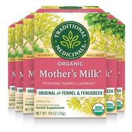 🍵 traditional medicinals mother's milk women's tea: organically-blended to support healthy lactation, 16 tea bags (pack of 6) logo