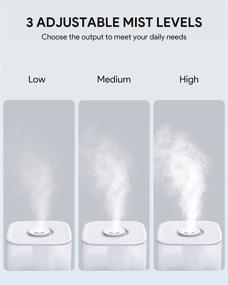 img 2 attached to 🌬️ Top Fill 2.5L Cool Mist Humidifier with 7-Color LED Night Lights: Sleep Better with Adjustable Mist, Essential Oil Diffuser, and Easy Cleaning