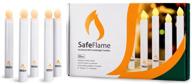 🕯️ safeflame flameless hand held led flickering amber battery candles - ideal for church services, candlelight vigils - pack of 25, aaa batteries included логотип