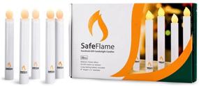 img 4 attached to 🕯️ SafeFlame Flameless Hand Held LED Flickering Amber Battery Candles - Ideal for Church Services, Candlelight Vigils - Pack of 25, AAA Batteries Included