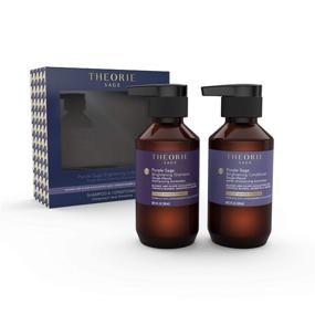 img 3 attached to THEORIE Purple Sage Travel Set: Brightening Shampoo & Conditioner Minis for Blonde & Highlighted Hair - Color Repair Formula, Eliminate Brassiness & Yellowing - Pump Bottle 90mL each