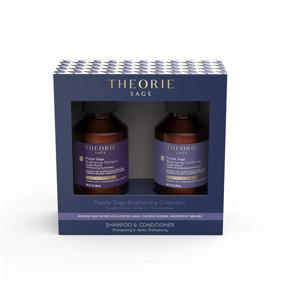 img 2 attached to THEORIE Purple Sage Travel Set: Brightening Shampoo & Conditioner Minis for Blonde & Highlighted Hair - Color Repair Formula, Eliminate Brassiness & Yellowing - Pump Bottle 90mL each