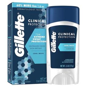 img 4 attached to Stay Fresh with Gillette Clinical Clear Gel Cool Wave Antiperspirant and Deodorant, 2.6 oz