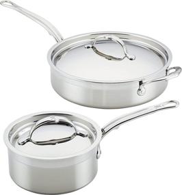 img 4 attached to Коллекция посуды Hestan ProBond: Набор посуды Premium Stainless Steel Starter Cookware - Professional Clad - 4 предмета.