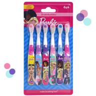 🎀 convenient bundle: barbie soft toothbrush 6-pack for gentle oral care logo