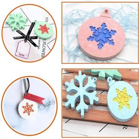 img 1 attached to 🎄 Christmas Resin Molds: 4Pcs Snowflake Silicone Mold for DIY Crafts - Perfect for Jewelry Making, Keychains, Bag Tags, and Xmas Tree Decorations