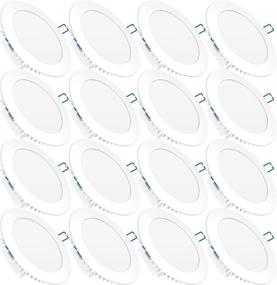 img 4 attached to 🔆 Sunco Lighting 16 Pack 6 Inch LED Recessed Lighting Slim Ceiling Lights: Efficient 6000K Daylight Deluxe, Dimmable, IC Rated and ETL Listed