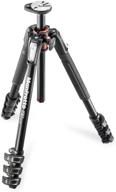 manfrotto mt190xpro4: premium aluminum 4-section black tripod for enhanced stability logo