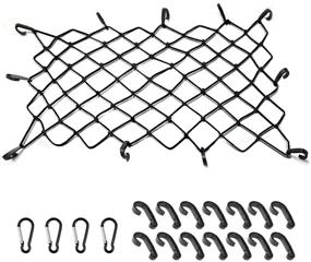 img 4 attached to Сети для грузов EZYKOO: премиум сетка из бунги размером 47x36 дюймов с 14 крючками - надежная привязь крыши автомобиля