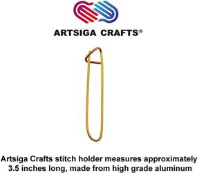 img 1 attached to 🧶 ChiaoGoo Knitting Needles Crochet Hook Wooden US Size T (22mm) Bundle with Artsiga Crafts Stitch Holder 1022-T