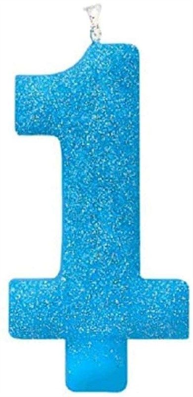 birthday glitter candle blue 로고