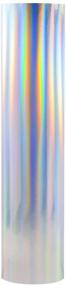 img 4 attached to 🌈 Holographic Heat Transfer Vinyl Bundle HTV - Spectrum Silver Rainbow Color - 11.6 Inches by 20 Inches - 2 Sheets/Bundle - Perfect for DIY T-Shirt, Garment, and Fabric - Colorful Laser Vinyl - Size: 29.5x50cm