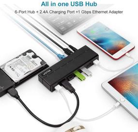 img 3 attached to 🔌 Unitek USB Ethernet Adapter 7-Port Hub: Gigabit Ethernet Converter, USB 3.0 Hub, Charging Port, 36W Powered Splitter – Compatible with MacBook, iMac, Surface Pro, Laptop PC, HDD