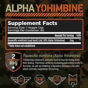 img 3 attached to Alpha Yohimbine by Team Six Supplements – Effective Yohimbe Bark Fat Burner, Rapid Weight Loss Pills - 3rd Party Tested for Quality and Strength, 60 Vegetarian Capsules