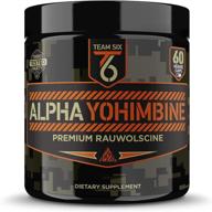 альфа-йохимбин от team six supplements - эффективное жиросжигающее средство с корой йохимбе, капсулы для быстрого снижения веса - тестирование качества и мощности третьей стороной, 60 вегетарианских капсул логотип