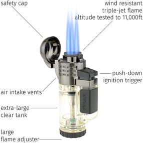 img 2 attached to 🔥 Xikar Tech Triple Flame Lighter: Enhanced Performance with Oversized Adjustment Wheel and Large Fuel Tank