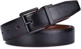 img 2 attached to 👔 Ultimate Style and Versatility: Beltox Casual Reversible Leather Rotated Men's Accessories