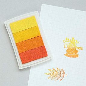 img 2 attached to 🎨 Ink Stamp Pads: Rainbow Set of 6 Washable Finger Print Craft Stamp Pads - 24 Colors - Perfect for DIY Crafts, Thanksgiving, Halloween, Christmas & New Year Party Supplies