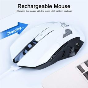 img 2 attached to 🖱️ Bluetooth Mouse - Rechargeable, Dual Mode (2.4G & Bluetooth), Ergonomic Cordless Mouse with USB-A & Type C - Portable Mice for PC/Laptop with Windows System