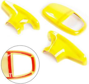 img 3 attached to Voodonala Yellow ABS Gear Shift Trim Knob for 2015-2020 Dodge Challenger Charger - 3pcs