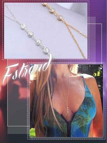 img 2 attached to Fstrend Boho Body Chain Necklace: Stylish Rhinestone Bikini Beach Accessory for Women and Girls