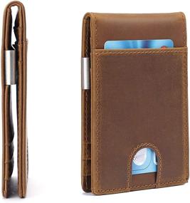 img 2 attached to 🧔 Men's Minimalist Leather Pocket Bifold Wallet - Optimize Your Accessories