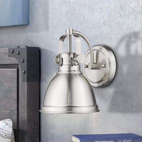 img 3 attached to Emliviar Modern Industrial Bathroom Vanity Wall Sconce Light, Brushed Nickel Finish with Metal Shade - Stylish Illumination for Your Bath Space, 4053S