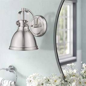 img 2 attached to Emliviar Modern Industrial Bathroom Vanity Wall Sconce Light, Brushed Nickel Finish with Metal Shade - Stylish Illumination for Your Bath Space, 4053S