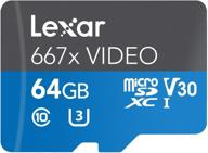 lexar professional 667x video 64gb 💾 microsdxc uhs-i card: high-performance storage for video enthusiasts logo