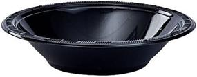 img 4 attached to Disposable Plastic Bowls 15 Black Pack