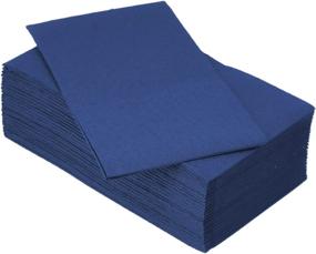 img 3 attached to 🧻 Linen-like Hand Towels: Disposable Bathroom Paper Guest Towels - Royal Blue Cloth-Like Hand Napkins for Kitchen, Weddings, Dinners, Events - Soft, Absorbent, 100 Pack by Posh Setting