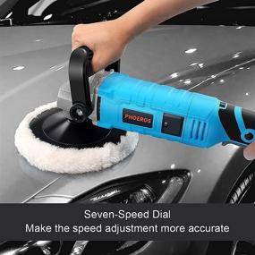 img 2 attached to 🚗 PHOEROS Buffer Polisher Kit: 7 inch Car Polisher with Variable Speed, 4 Pads, Tool Bag - Perfect for Polishing, Sanding, Waxing, and Sealing Glaze