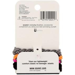 img 2 attached to Scunci Everyday and Active 3-Strand Braided Elastics - No Damage, Super Comfy, 3X Stronger (Assorted Colors) - 3 Pack