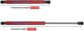 img 2 attached to Enhance Your Acura TL: ARANA Gas Charged 🔴 Front Hood Struts for 2009-2014 TL - 2Pcs Red