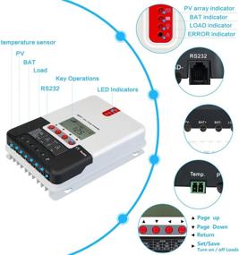 img 2 attached to 🔋 40А МРРТ контроллер зарядки 12В 24В АВТО, отрицательная земля, 40 амперный РВ солнечный регулятор макс. 100В с программным LCD-дисплеем, идеально подходит для литиевых, герметичных гелевых и АГМ-аккумуляторов, с модулем Bluetooth.