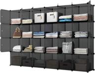 aznze portable storage cubes with sturdy metal bottom panel - enhanced stability, cube shelves with doors, modular bookshelf units, clothes storage shelves - room organizer for cubby cube-24 cubes logo