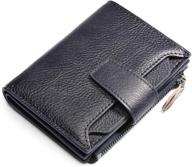 💼 top-quality genuine leather wallet with advanced blocking capacity and removable features logo