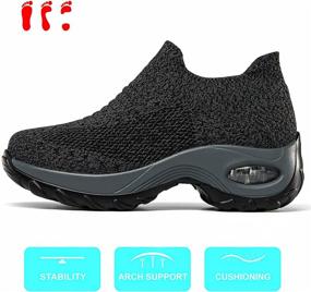 img 2 attached to 👟 Stylish Lightweight Women's Platform Walking Sneakers