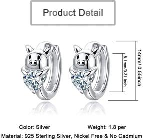 img 3 attached to Гипоаллергенные серьги Sterling Zirconia Lovers