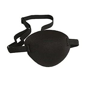img 3 attached to AKOAK Adjustable Black Pirate Eye Patch - Soft, Comfortable Eye Mask for Amblyopia and Lazy Eye in Adults and Kids