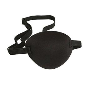 img 4 attached to AKOAK Adjustable Black Pirate Eye Patch - Soft, Comfortable Eye Mask for Amblyopia and Lazy Eye in Adults and Kids