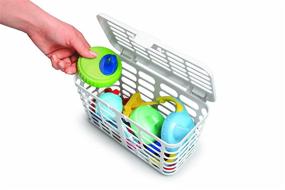 img 4 attached to Prince Lionheart Made in USA High Capacity Dishwasher Basket: Ideal for Toddlers Bottle Parts & Accessories, Fits All Dishwashers, 100% Recycled Plastic