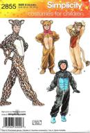 🧵 simplicity 2855 sewing pattern: halloween costumes for boys and girls - leopard, bear, gorilla, lion | xs-l sizes logo