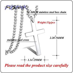 img 3 attached to Фузамк Религиозное титановое ожерелье 24 дюйма